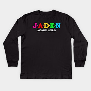 Jaden - God has heard. Kids Long Sleeve T-Shirt